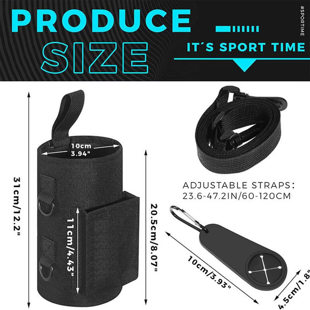 Magnetic Gym Water Bottle + Phone Holder.