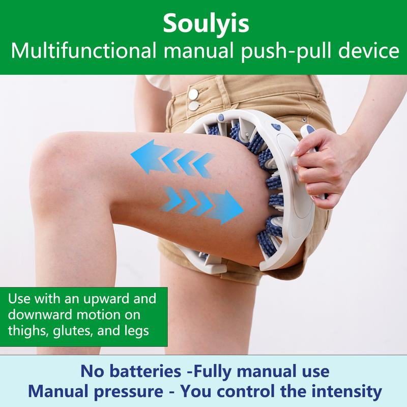 Cellulite Manual Push-Pull Roller - Thigh, Calf, Waist Push-Pull Tool - Deep Tissue Pain Relief, Body Sculpting, Anti-Inflammation and Fast Recovery