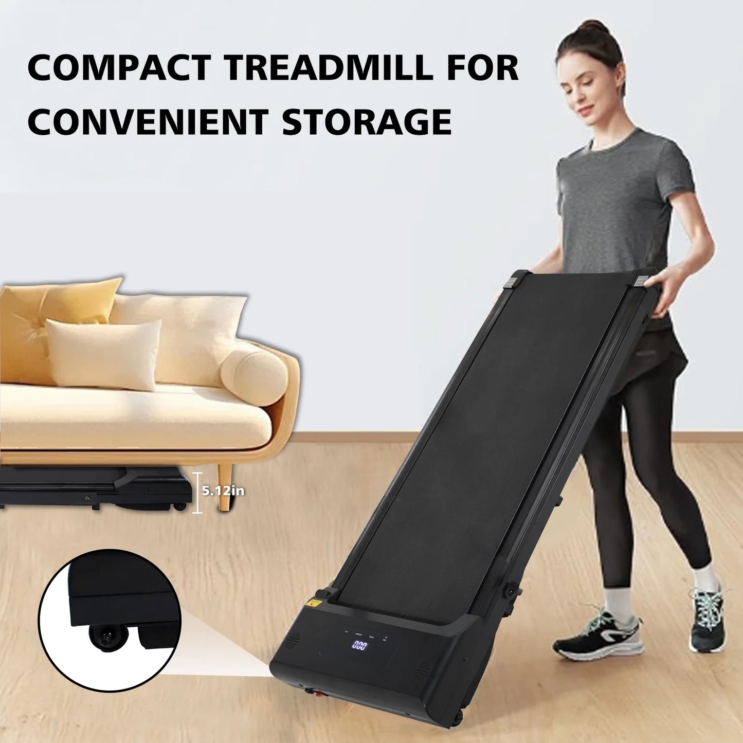 Under Desk Treadmill for Standing Desk or Watching TV (Burn Those Calories!)