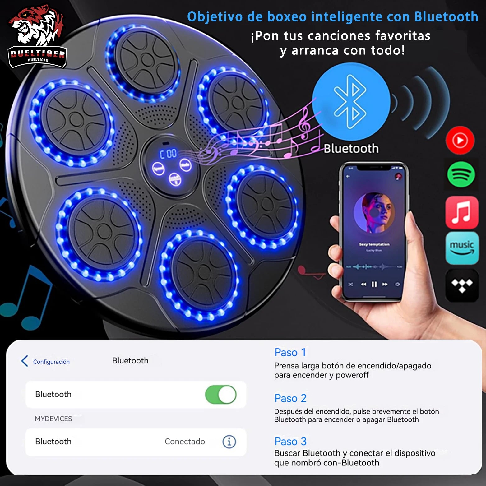 Wall Mounted Musical Boxing Machine w/ Bluetooth