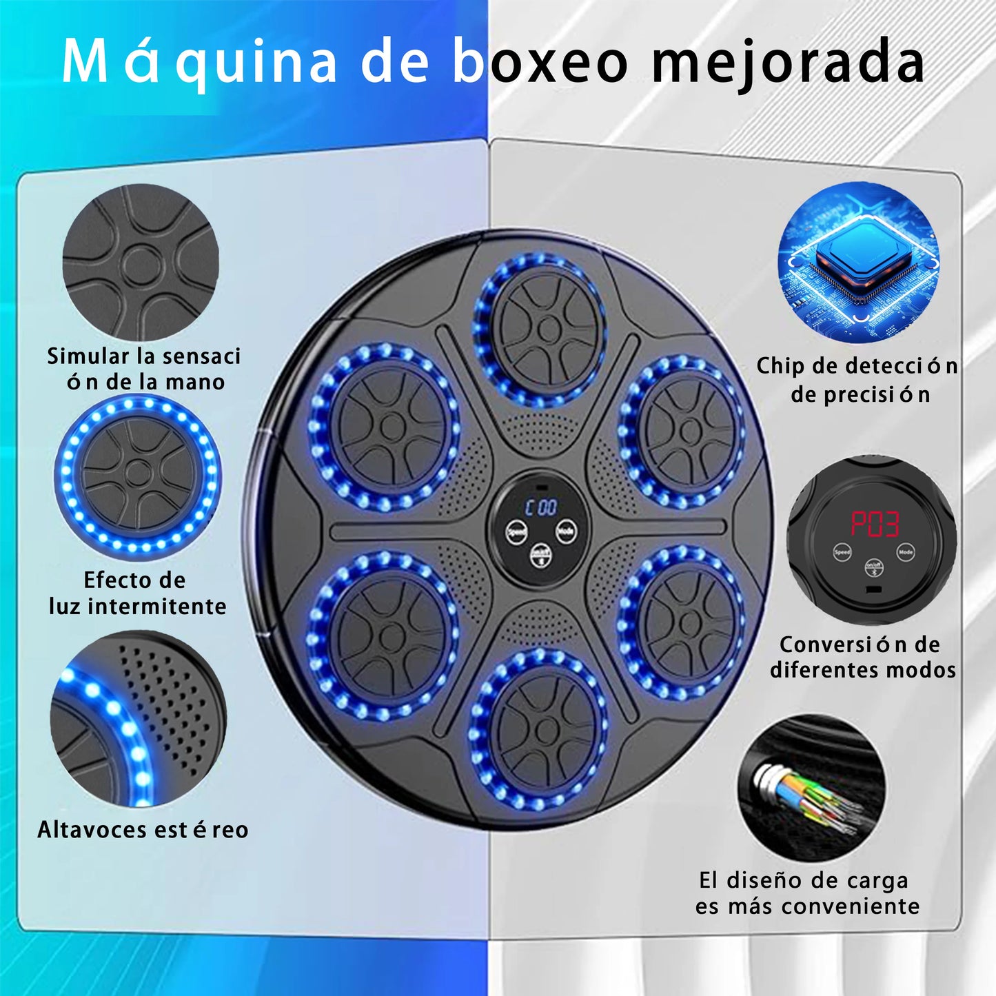 Wall Mounted Musical Boxing Machine w/ Bluetooth
