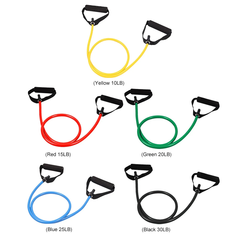 Yoga Pull Rope Resistance Bands with Handles (Stretch Bands for Body Shaping, Muscle Training, and Physical Therapy)