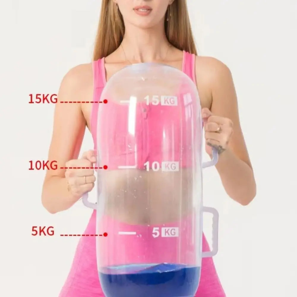 Weight Adjustable Inflatable Water Dumbbell Body Shaping Stability Water Power Bag Fat Loss Load-Bearing