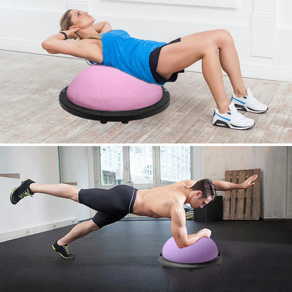 46Cm/58Cm Yoga Balance Ball Strong Half Home Gym Fitness Ball Explosion-Proof Pilates Fitball Wave Speed Ball