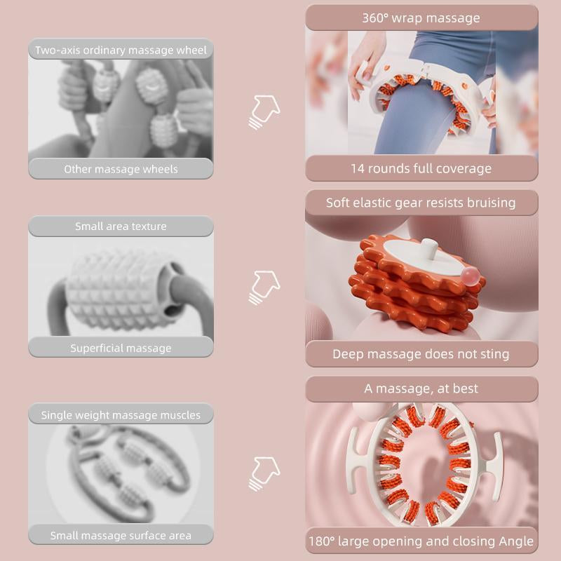 Cellulite Manual Push-Pull Roller - Thigh, Calf, Waist Push-Pull Tool - Deep Tissue Pain Relief, Body Sculpting, Anti-Inflammation and Fast Recovery