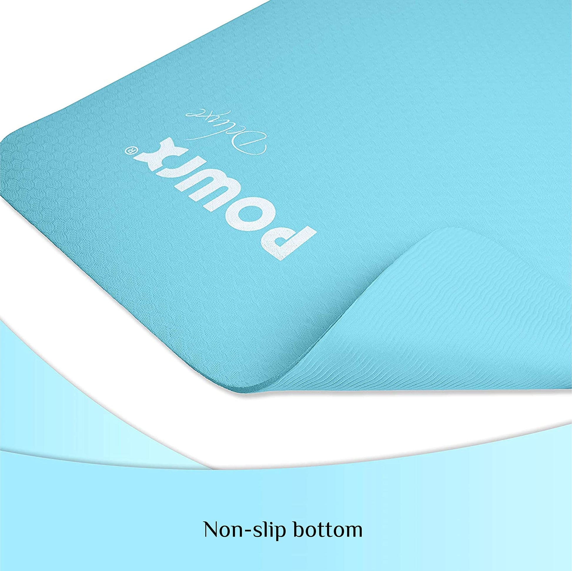 Blue Pilates/Yoga Mat (Non-Slip Large Yoga Matt with Bag)